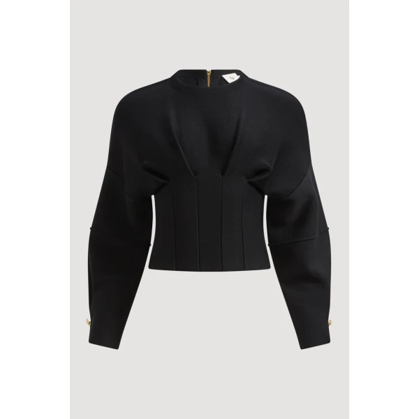 Aje clothing Aus Knitwear – structured silhouette with raw femininity from Coveti
