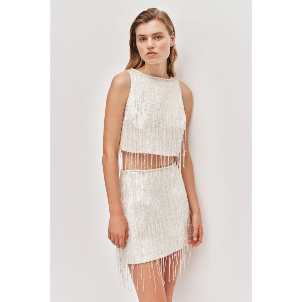 Aje Aire Sequin Mini Skirt, view 4