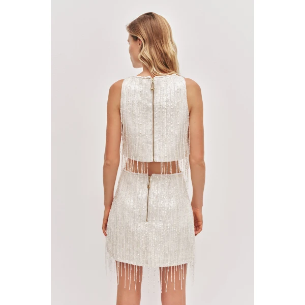 Aje Aire Sequin Mini Skirt, view 5