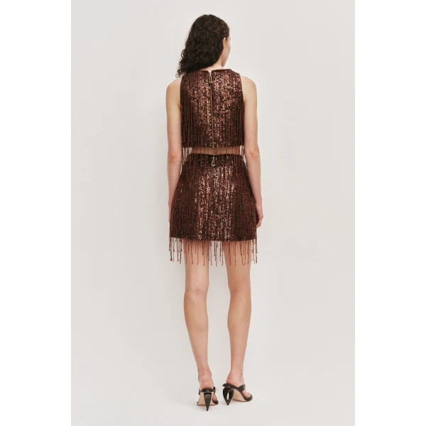Aje Aire Sequin Skirt, view 6