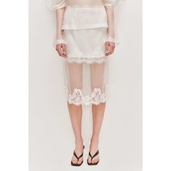 Aje Ophelia Lace Skirt, view 4
