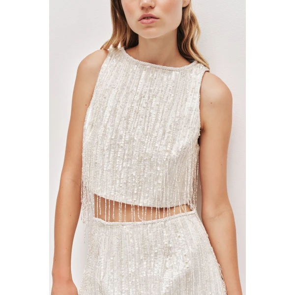 Aje Aire Sequin Top, view 4