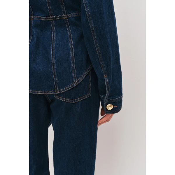 Aje Elodi Corset Denim Shirt, view 4