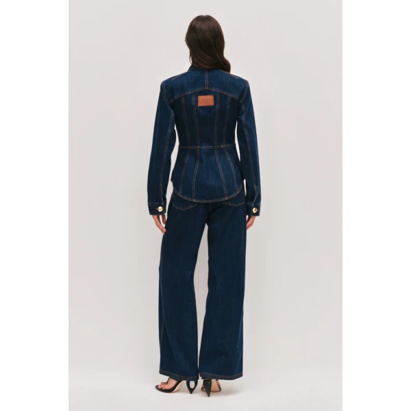 Aje Elodi Corset Denim Shirt, view 5