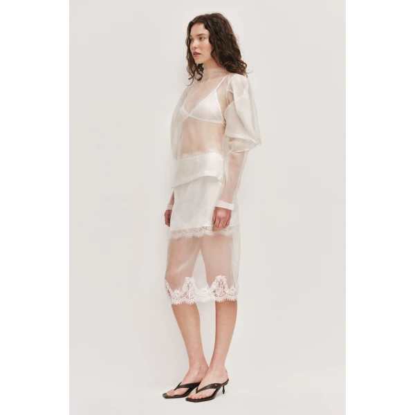 Aje Mirella Organza Long Sleeve Top, view 3