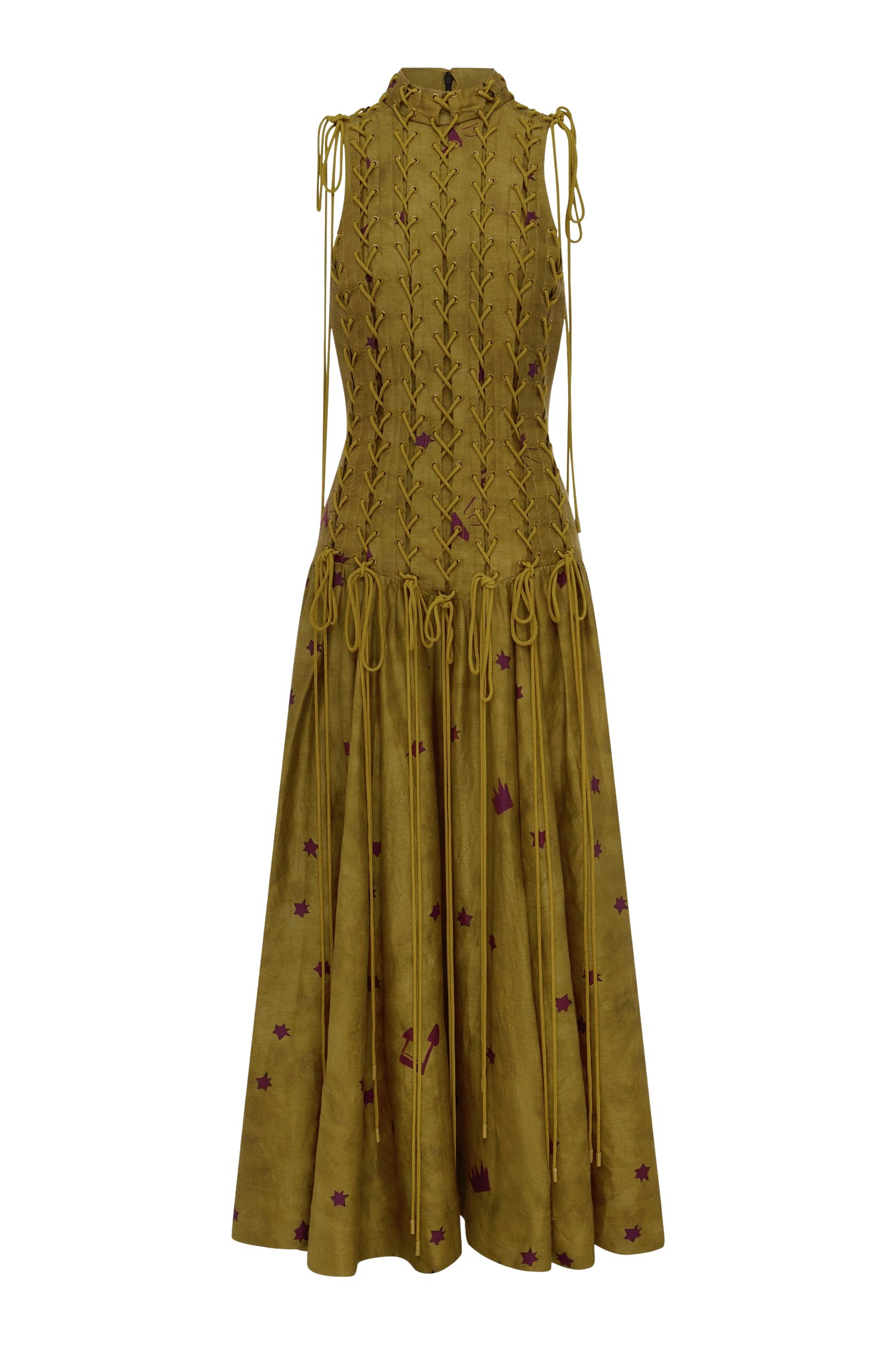 Alemais Astro Gown Olive