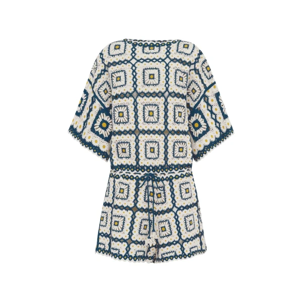 Alemais Dolly Playsuit  Sustainable Beachwear with Alemais print - Coveti Australian Designer