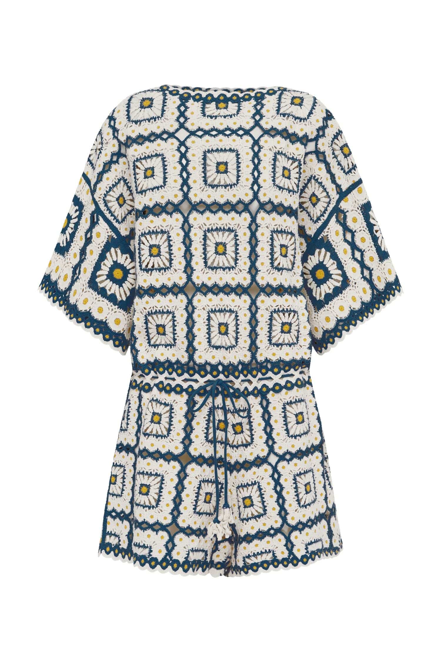 Alemais Dolly Playsuit  Sustainable Beachwear with Alemais print - Coveti Australian Designer