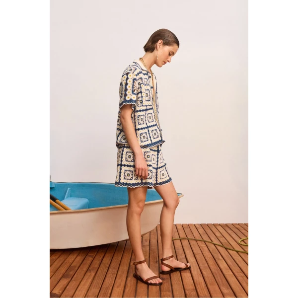 Alemais Dolly Shirt  Sustainable Tops with Alemais print - Coveti Australian Designer