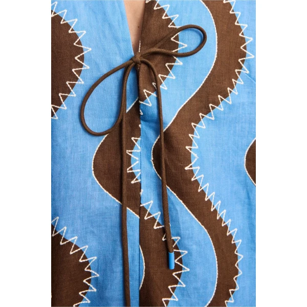 Alemais Frankie Midi Dress  Sustainable Dresses with Alemais print - Coveti Australian Designer