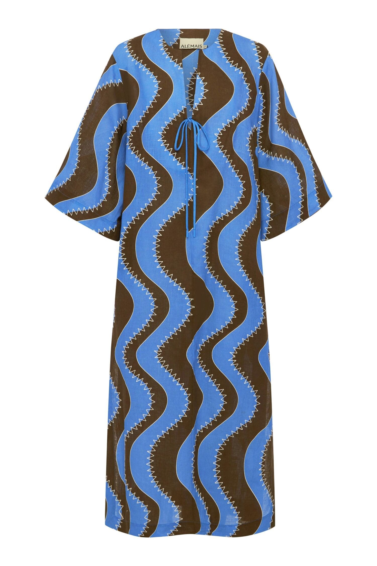 Alemais Frankie Midi Dress  Sustainable Dresses with Alemais print - Coveti Australian Designer