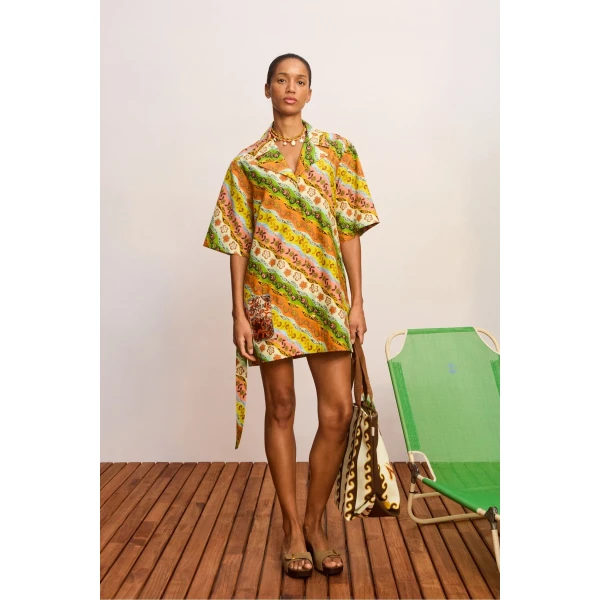 Alemais Janine Mini Dress  Sustainable Dresses with Alemais print - Coveti Australian Designer