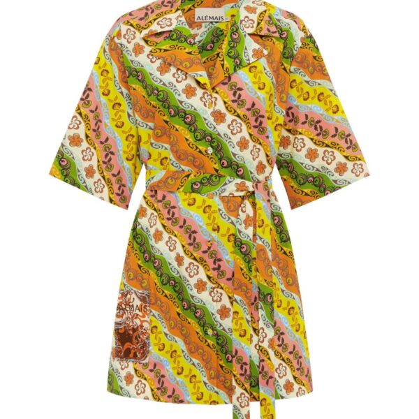 Alemais Janine Mini Dress  Sustainable Dresses with Alemais print - Coveti Australian Designer