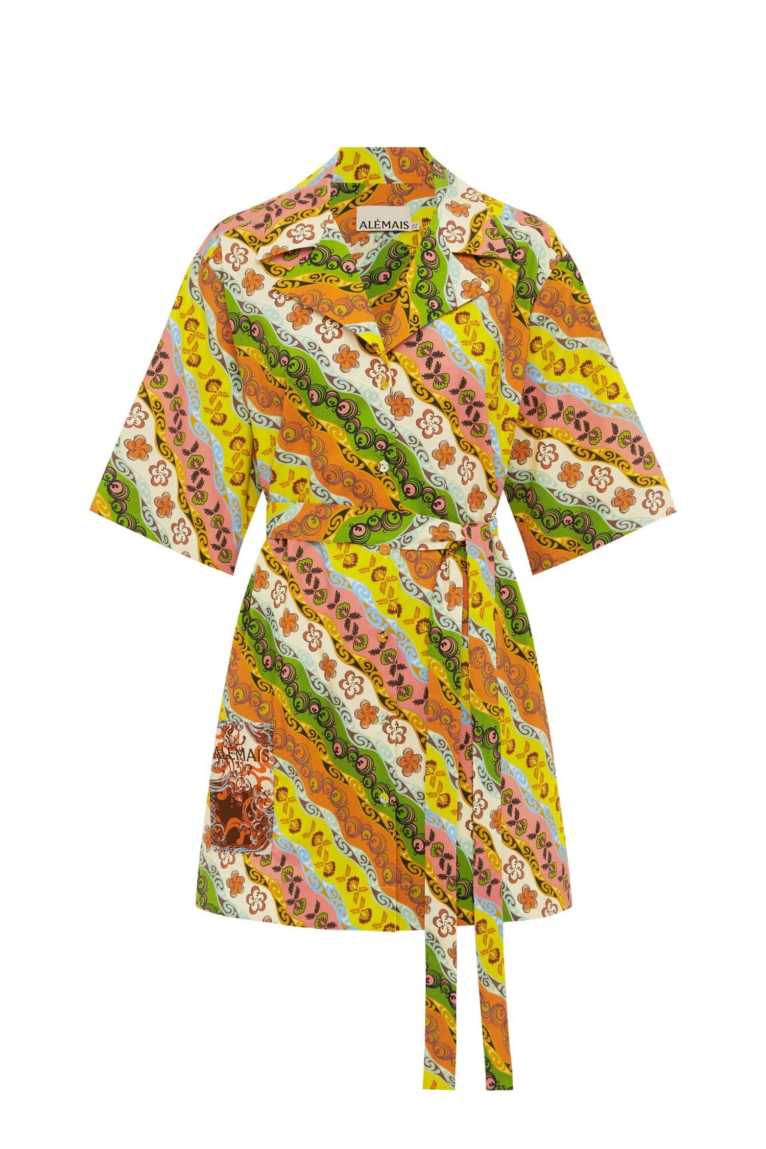 Alemais Janine Mini Dress  Sustainable Dresses with Alemais print - Coveti Australian Designer
