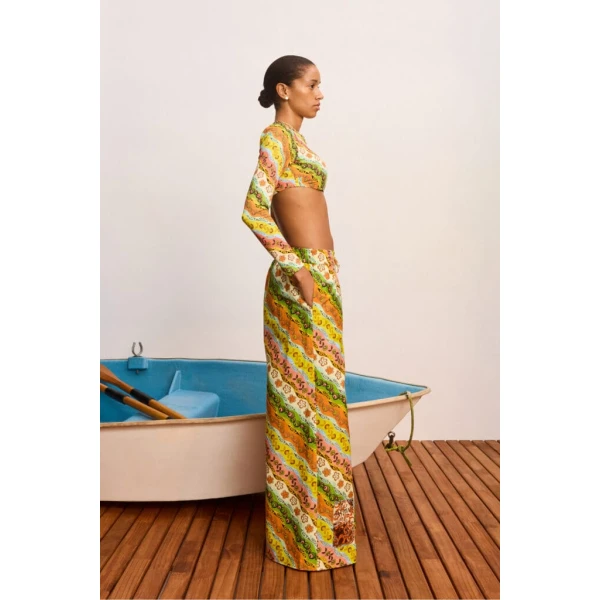 Alemais Janine Pant  Sustainable Pants with Alemais print - Coveti Australian Designer