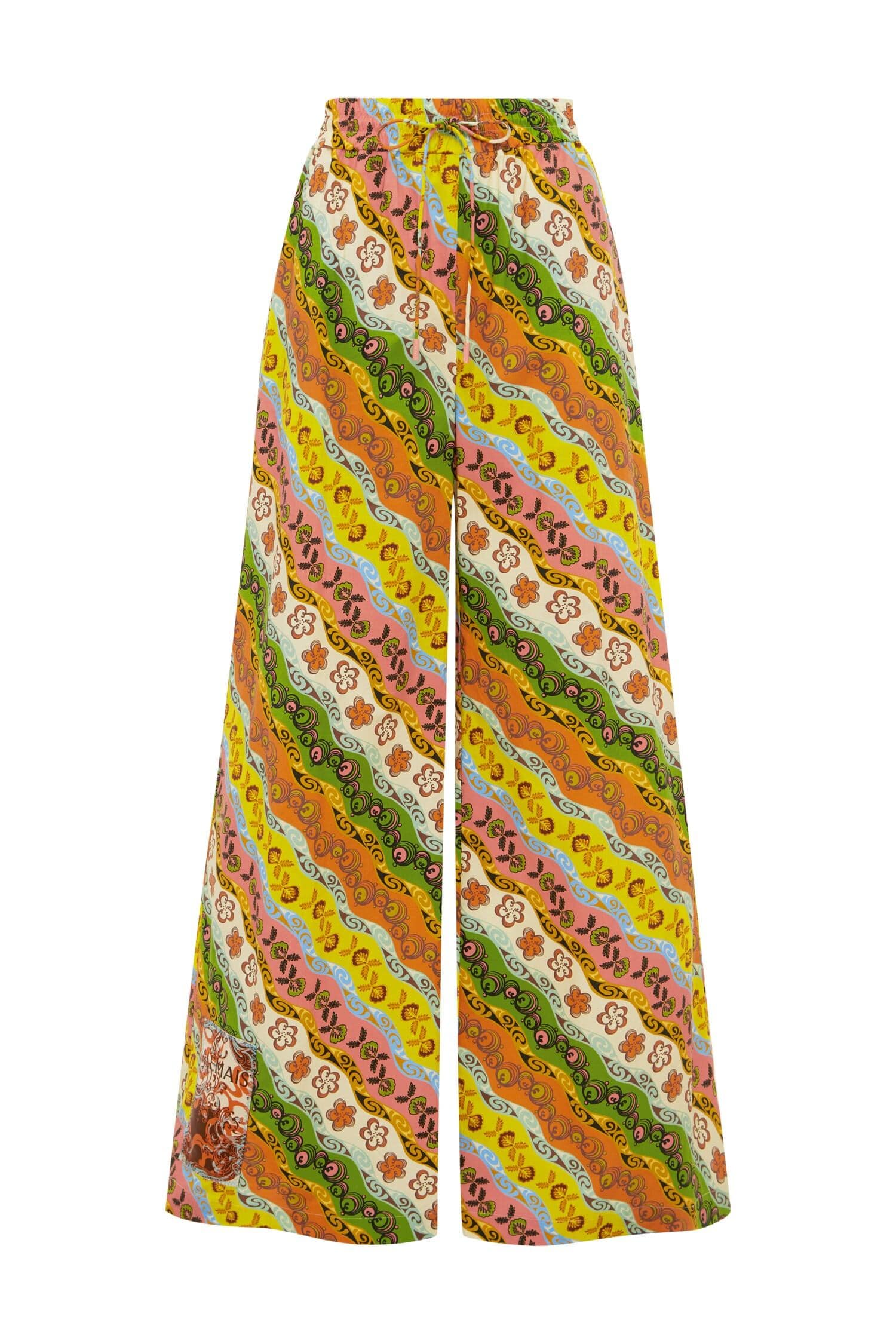 Alemais Janine Pant  Sustainable Pants with Alemais print - Coveti Australian Designer