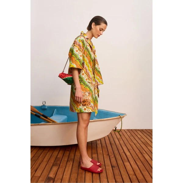 Alemais Janine Shirt  Sustainable Tops with Alemais print - Coveti Australian Designer