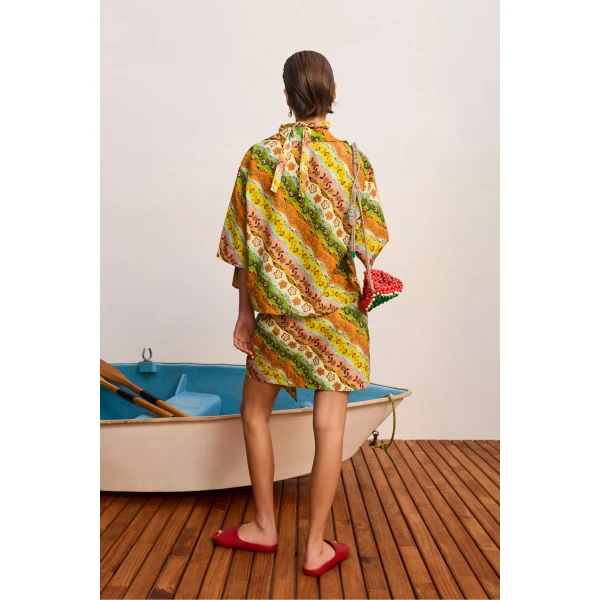 Alemais Janine Shirt  Sustainable Tops with Alemais print - Coveti Australian Designer