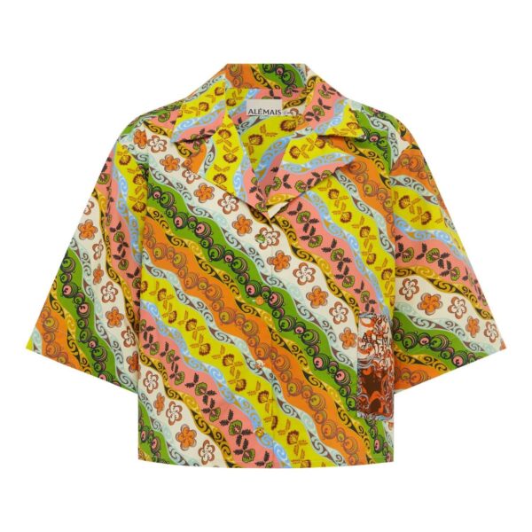 Alemais Janine Shirt  Sustainable Tops with Alemais print - Coveti Australian Designer