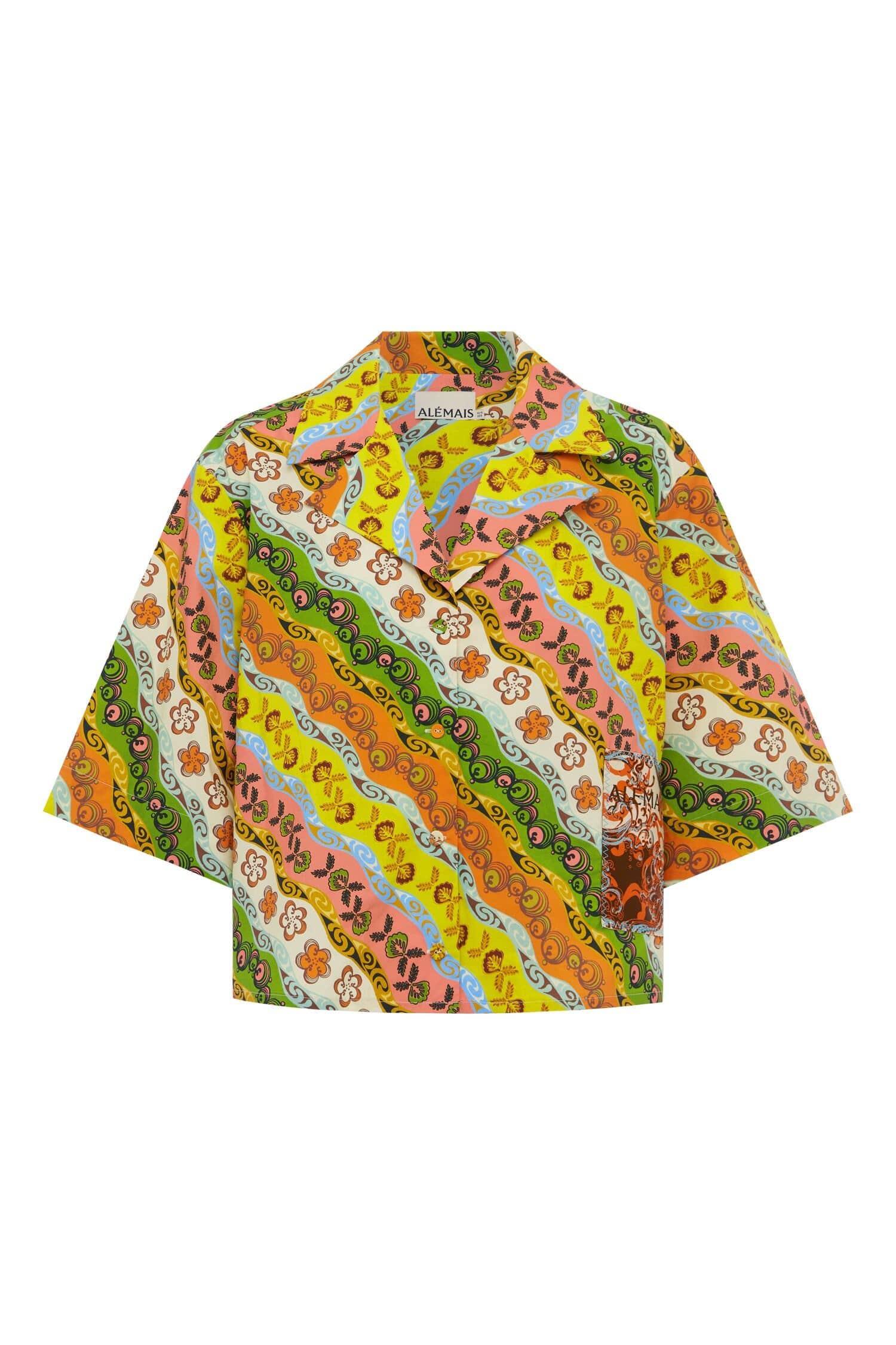 Alemais Janine Shirt  Sustainable Tops with Alemais print - Coveti Australian Designer