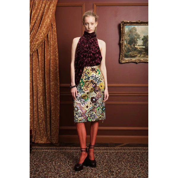 Alemais Jimi Top  Sustainable Tops with Alemais print - Coveti Australian Designer