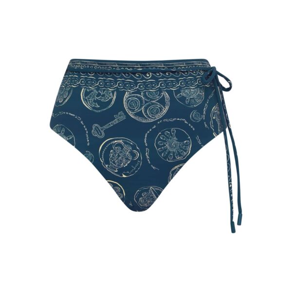 Alemais Lucky High Waist Brief  Sustainable Beachwear with Alemais print - Coveti Australian Designer