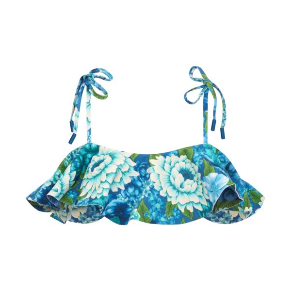 Alemais Margo Ruffle Top  Sustainable Tops with Alemais print - Coveti Australian Designer