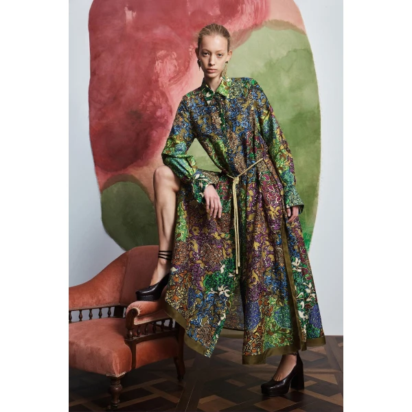 Alemais Marnie Shirtdress  Sustainable Dresses with Alemais print - Coveti Australian Designer