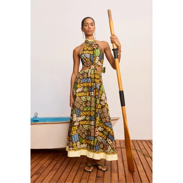 Alemais Minnie Midi Dress  Sustainable Dresses with Alemais print - Coveti Australian Designer