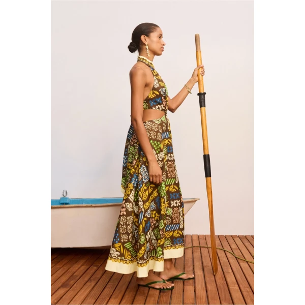 Alemais Minnie Midi Dress  Sustainable Dresses with Alemais print - Coveti Australian Designer