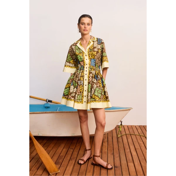 Alemais Minnie Mini Dress  Sustainable Dresses with Alemais print - Coveti Australian Designer