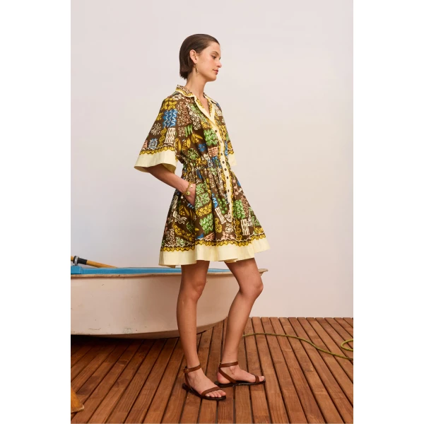 Alemais Minnie Mini Dress  Sustainable Dresses with Alemais print - Coveti Australian Designer