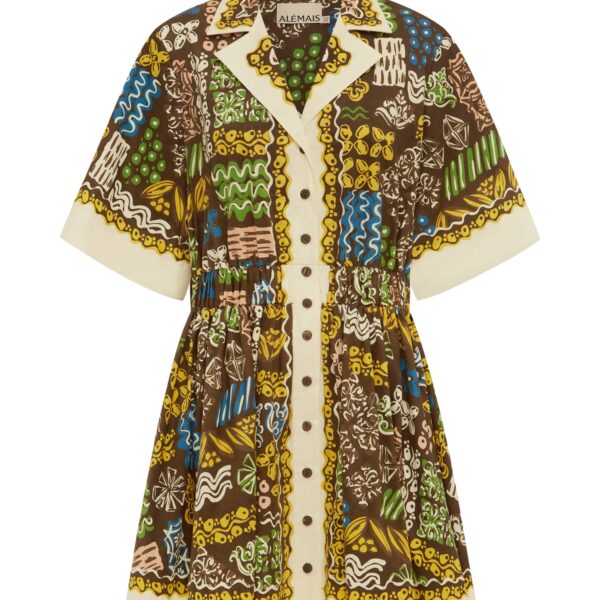 Alemais Minnie Mini Dress  Sustainable Dresses with Alemais print - Coveti Australian Designer