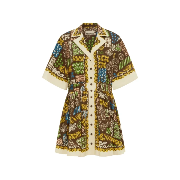 Alemais Minnie Mini Dress  Sustainable Dresses with Alemais print - Coveti Australian Designer