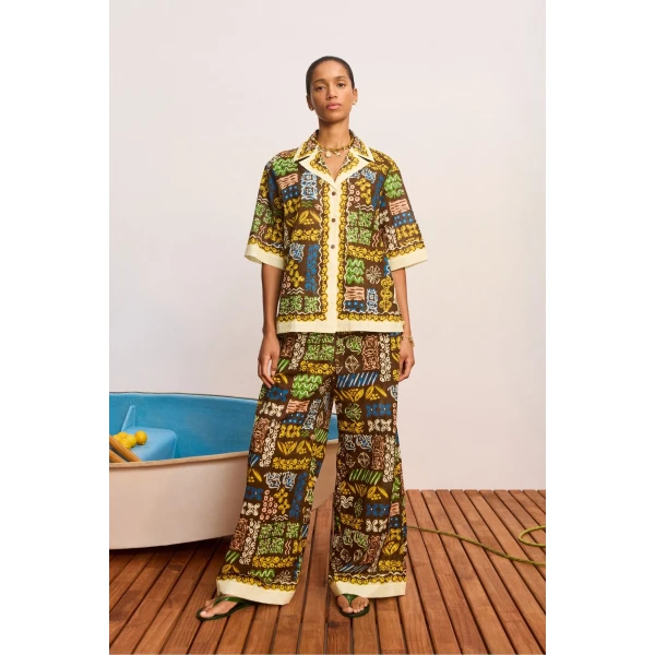 Alemais Minnie Shirt  Sustainable Tops with Alemais print - Coveti Australian Designer