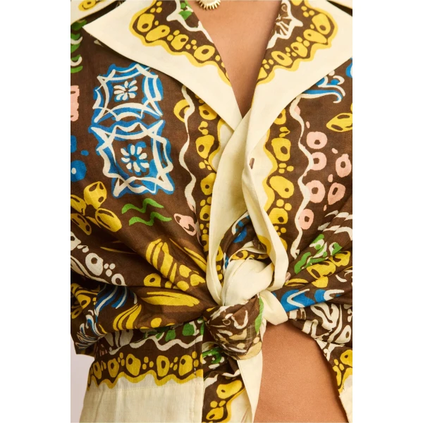 Alemais Minnie Shirt  Sustainable Tops with Alemais print - Coveti Australian Designer