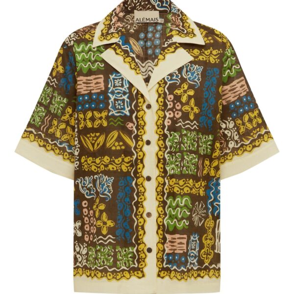 Alemais Minnie Shirt  Sustainable Tops with Alemais print - Coveti Australian Designer