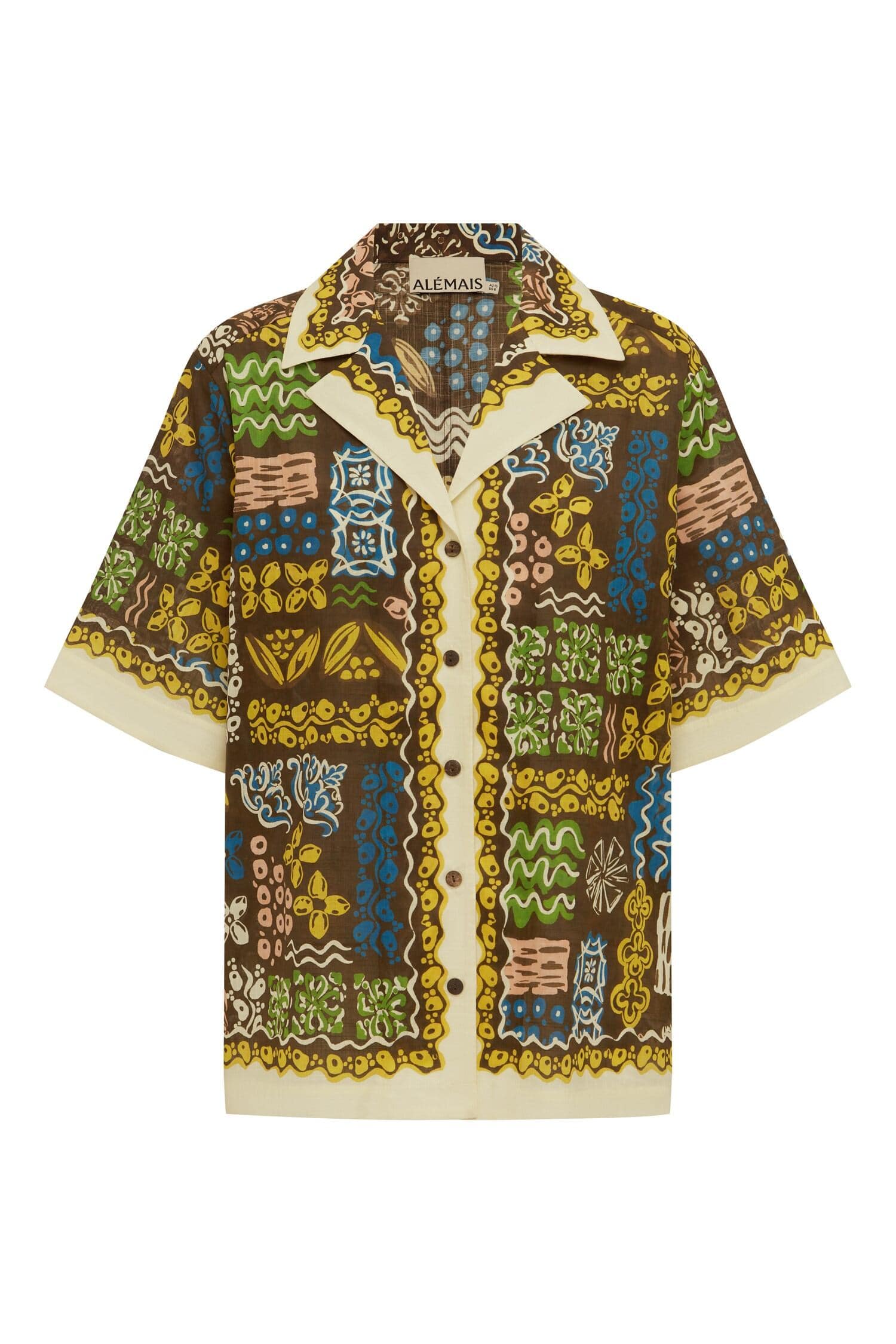 Alemais Minnie Shirt  Sustainable Tops with Alemais print - Coveti Australian Designer