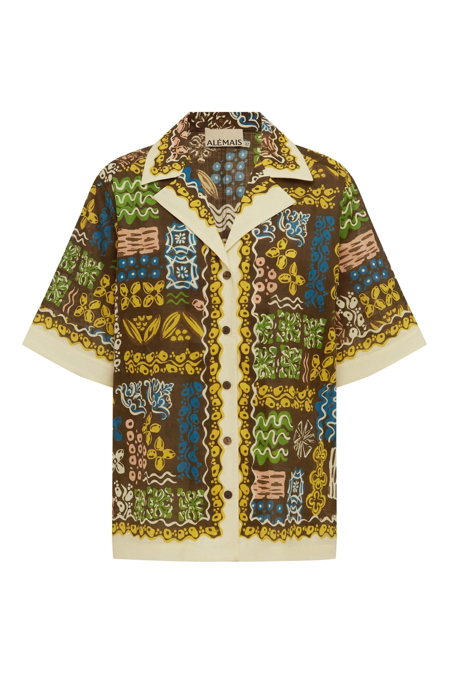 Minnie Shirt by Alemais - Tops Alemais Minnie Shirt Sustainable Tops with Alemais print - Coveti Australian Designer