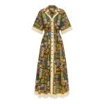 Alemais Minnie Shirtdress  Sustainable Dresses with Alemais print - Coveti Australian Designer