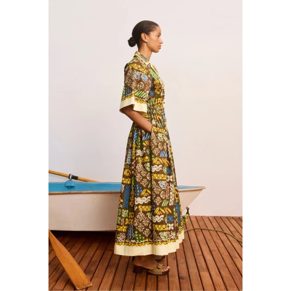 Alemais Minnie Shirtdress  Sustainable Dresses with Alemais print - Coveti Australian Designer
