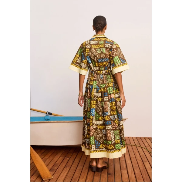 Alemais Minnie Shirtdress  Sustainable Dresses with Alemais print - Coveti Australian Designer