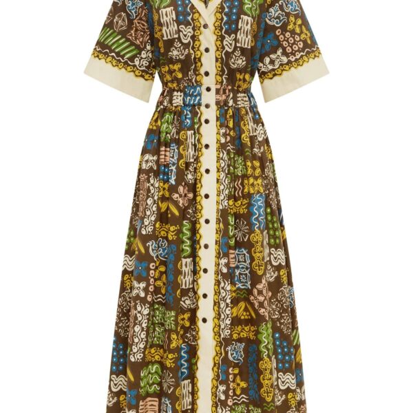 Alemais Minnie Shirtdress  Sustainable Dresses with Alemais print - Coveti Australian Designer