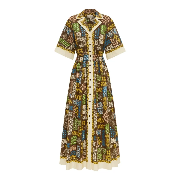 Alemais Minnie Shirtdress  Sustainable Dresses with Alemais print - Coveti Australian Designer