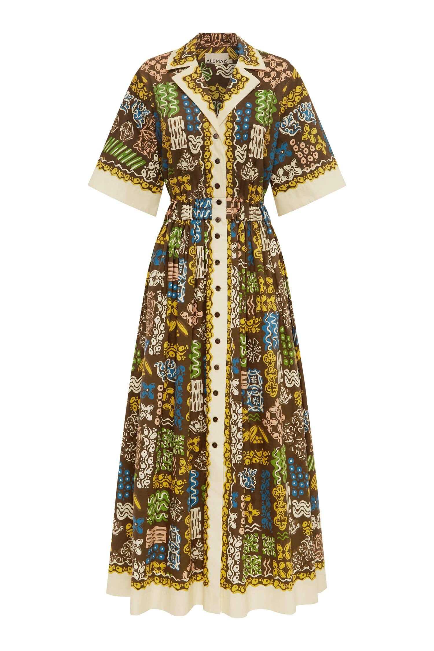 Alemais Minnie Shirtdress  Sustainable Dresses with Alemais print - Coveti Australian Designer