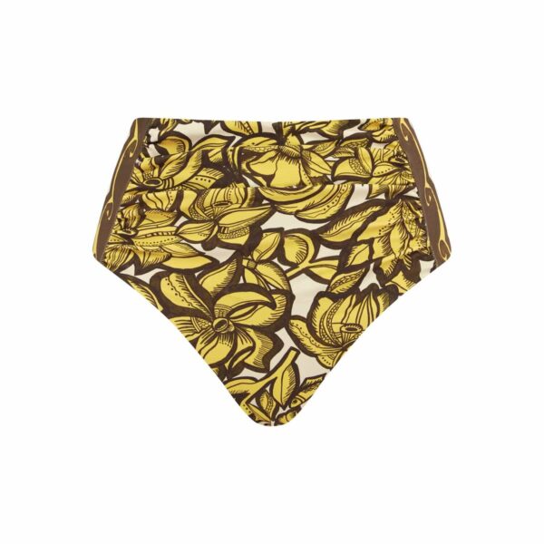 Alemais Mona High Waist Brief  Sustainable Beachwear with Alemais print - Coveti Australian Designer