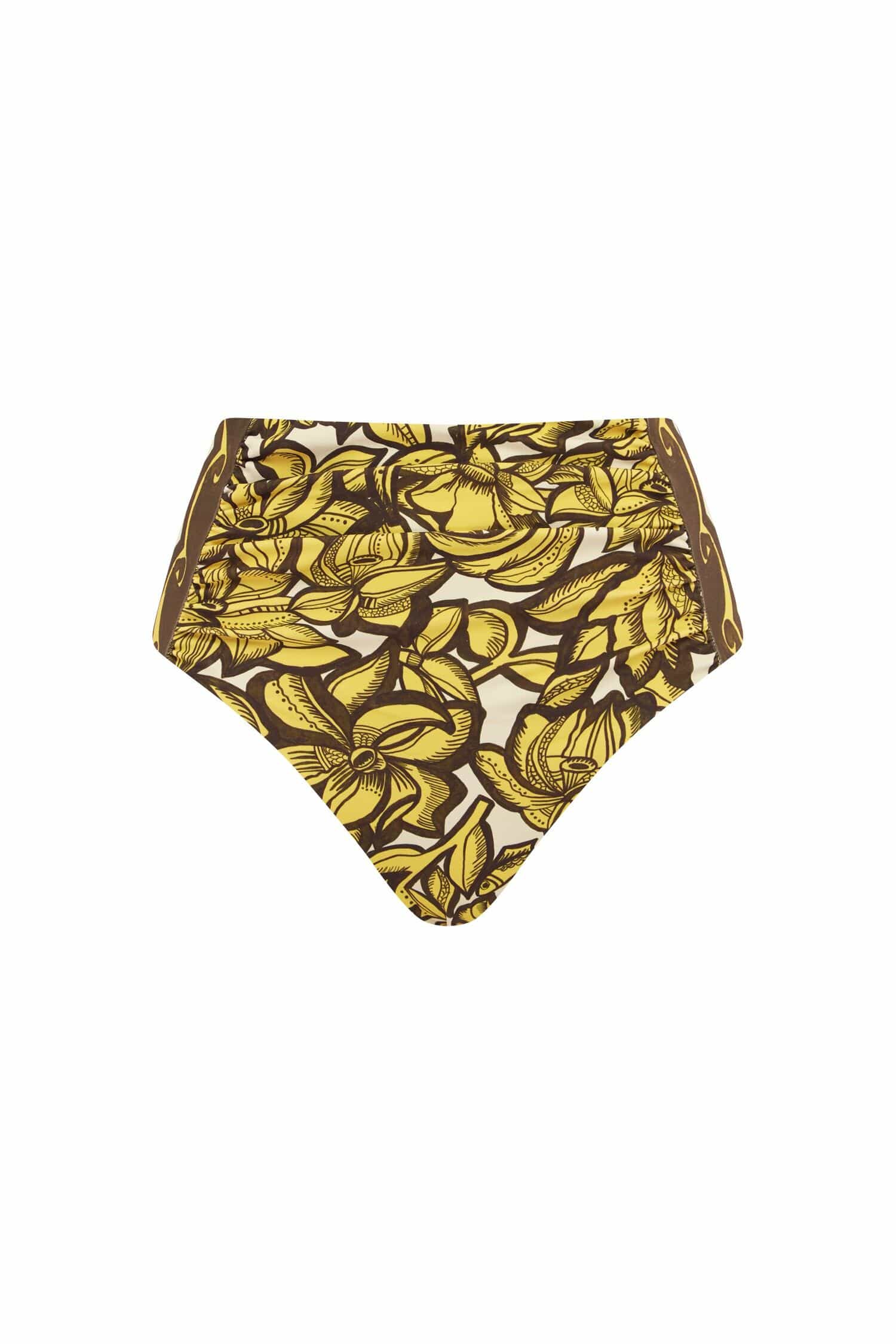 Alemais Mona High Waist Brief  Sustainable Beachwear with Alemais print - Coveti Australian Designer