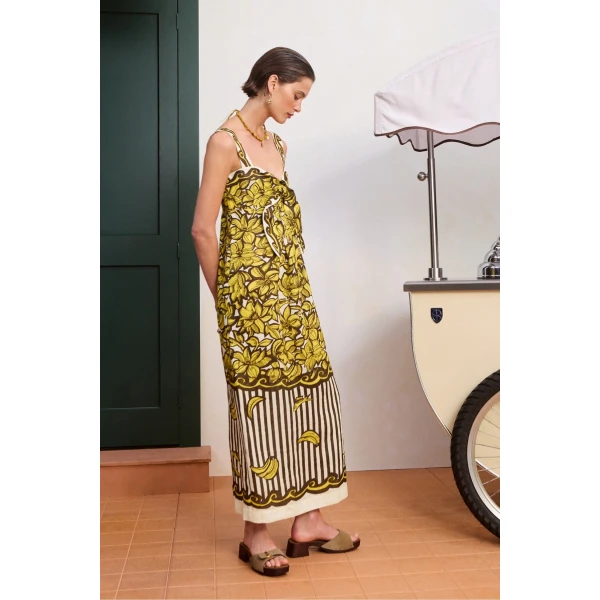 Alemais Mona Midi Dress  Sustainable Dresses with Alemais print - Coveti Australian Designer