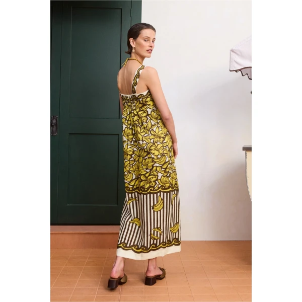 Alemais Mona Midi Dress  Sustainable Dresses with Alemais print - Coveti Australian Designer