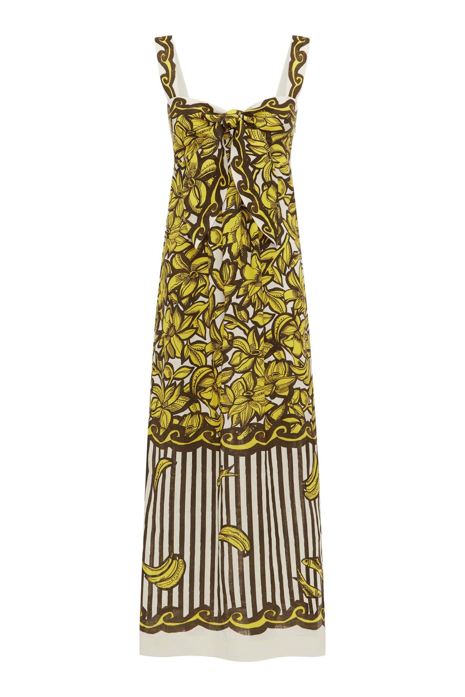 Alemais Mona Midi Dress  Sustainable Dresses with Alemais print - Coveti Australian Designer